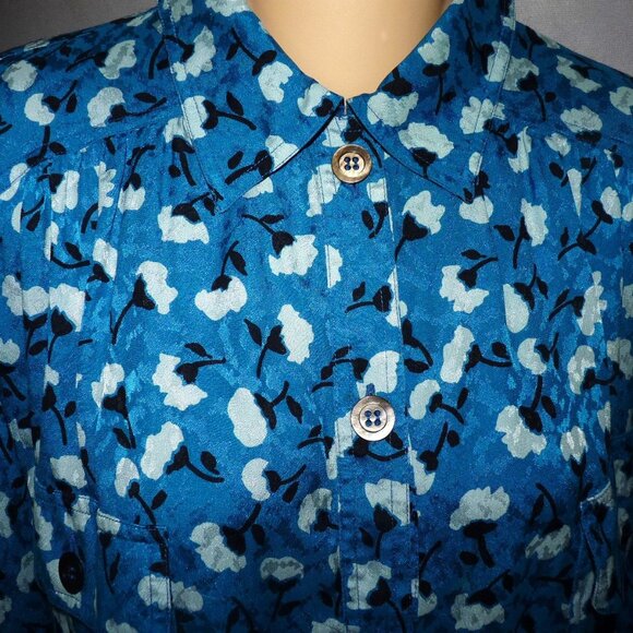 VALENTINO MISS V VINTAGE FLORAL  SILK TOP BLOUSE 6 - Picture 2 of 5
